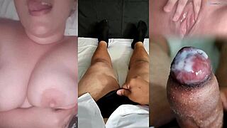 caught my ex masturbating her tight wet pussy then jerked off