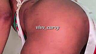 Pear shaped ass on display