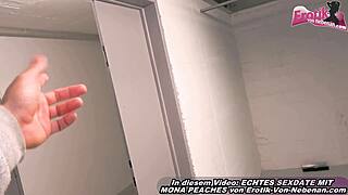 German neighbor gives blowjob in cellar