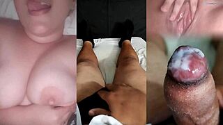 caught my ex masturbating her tight wet pussy then jerked off