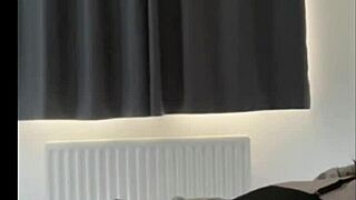 horny british girl plays with her toy on webcam