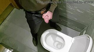 Cumming at the mall masturbating in a public restroom