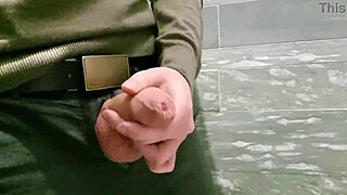 Cumming at the mall masturbating in a public restroom