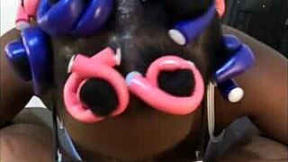 Wish you were here to explode your hot tasty milk all over my pretty ebony face