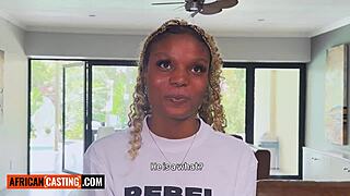 cute big tits black teen blows big white cock