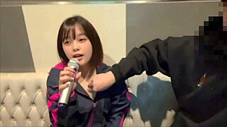 College couple gets excited during karaoke session