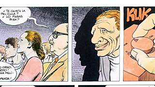 el click 1 comic book scene with erotic action