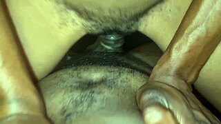 Banana delivery guy gets creamy pussy on bed