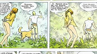 el click 1 comic book scene with erotic action