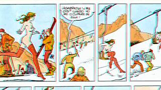 el click 1 comic book scene with erotic action