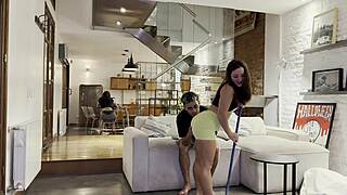house cleaning turned into threesome