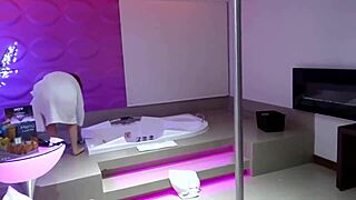 at the motel we masturbate with my boss huge cumshot in my pussy real cuckold husband