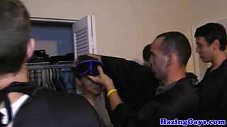 Gay College Fraternity In Group Anal