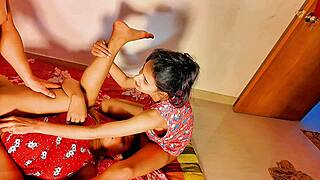 Menage with two gostosas on sheer