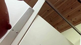 Trying To Get Caught Fucking Curvy Milf In Public Bathroom And Shower