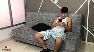 my university classmate trades homework for a hard session with me