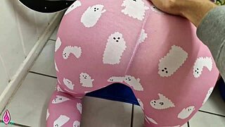 silly stepsister stuck in washing machine. stepbrother fucks her hard