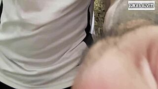 you like watching this tattooed guy suck my big cock in the gas station bathroom