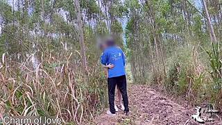 painter fucks a beautiful girl in the middle of the road