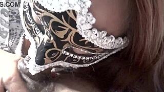 hd blowjob with close up on wife's redhead ass