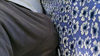 Stranger Cums Hard In My Panties On Public Train