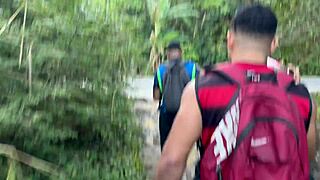 During a hike in rio de janeiro friends decide to have sex in the forest with cum in mouth