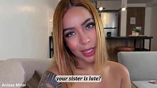 Stepsisters friend acts innocent