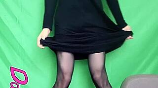 Dashanoihara looks cute in her long black dress