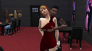 Innocent wife overwhelmed by BBC gangbang as husband watches in shock. DDsims captures every moment.
