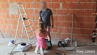 petetään työkaveria rakennustyömaalla, melkein jäätiin kiinni