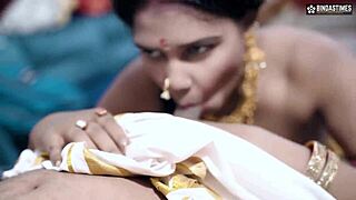 तमिल घरवाली देवर से जोर से चोदी जाती है, हैरी चूत पर कमशॉट इंडियन वेडिंग फेटिश सीन में