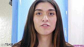 college brunette shares her first time sex story during casting interview