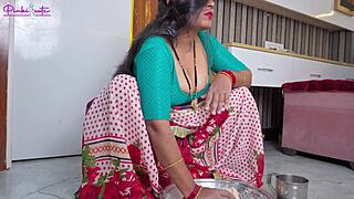 Indian Stepmom Sucks Hard, Takes Facial Cumshot from Young Stepson Hindi Audio