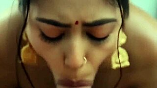 bengali wife slurps hubby's big cock deep in bed cum dripping her chin