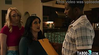 bbc hubby rams his arab milf wife sarah while she licks lesbian gf lily labeau's pussy deep!