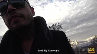 angry boyfriend spies his slutty redhead gf fingering and fucking a stranger for cash
