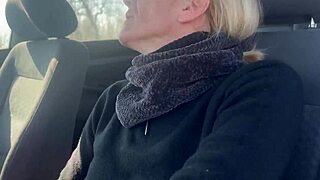 whoops caught masturbating pussy in car turns into risky outdoor sex