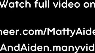 트윙크 매티와 에이든 위험한 야외 블로잡 액션