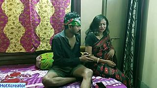 इंडियन भाभी हॉट क्लासिक बांग हब्बी भाई के साथ